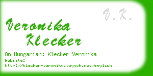 veronika klecker business card